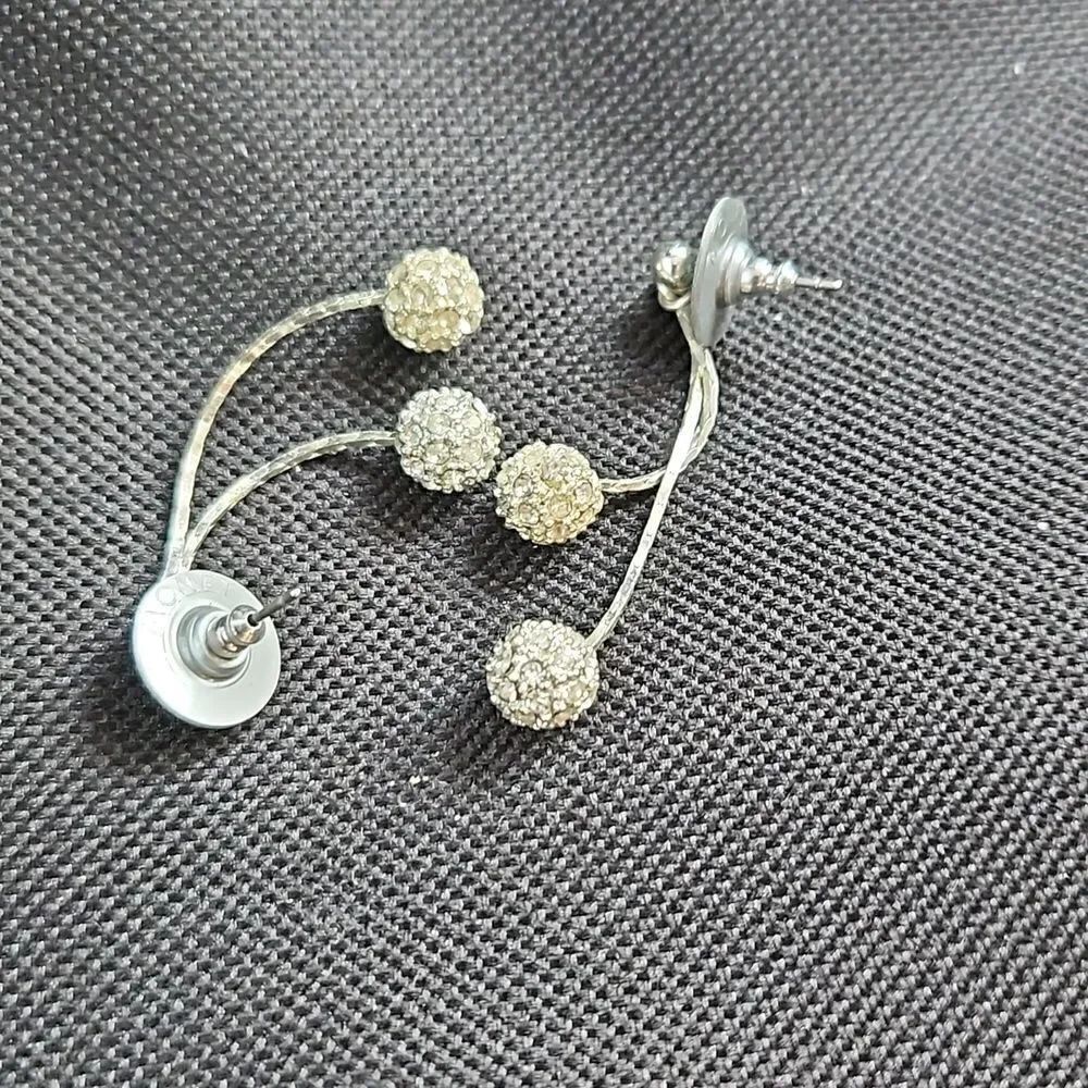 Silver Ball Drop Earrings